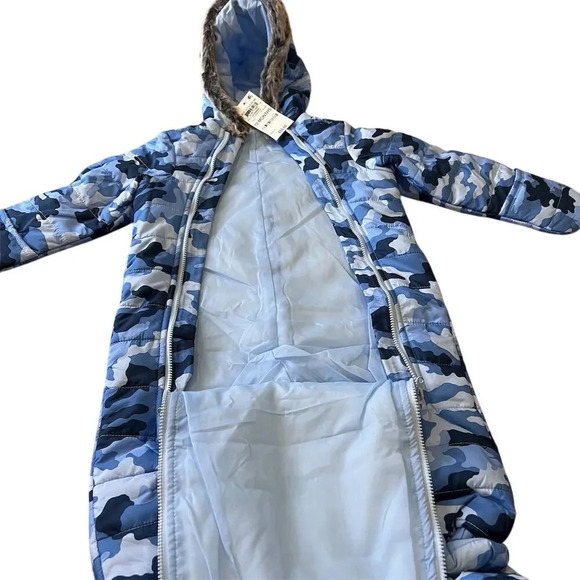 First Impressions Boys Blue Camo Snowsuit Winter Outerwear - Picture 7 of 12